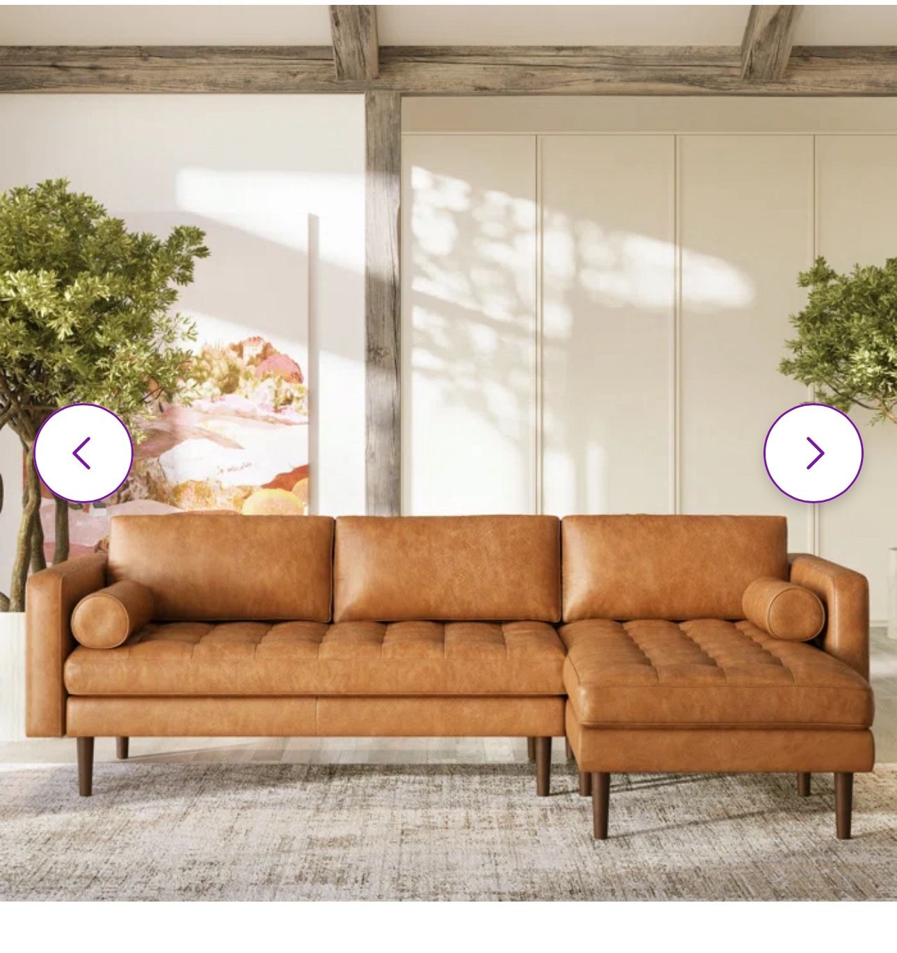 Poly & Bark Real Napa leather couch