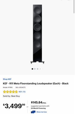 KEF R11 Meta Floorstanding Loudspeaker (Black)