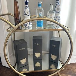 Gold Mirrored Bar Cart