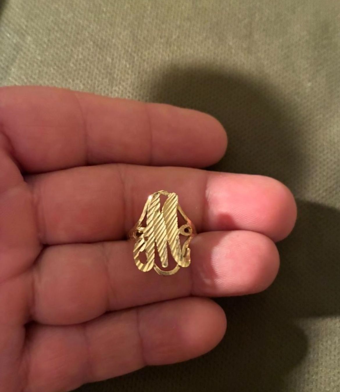 10k “M” Ring Size 7 See Page For More Jewelry,