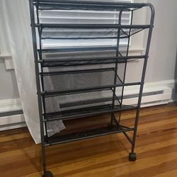 Black Netted Shoe Rack