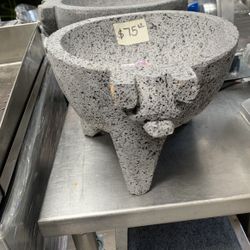 Molcajete Nuevo De 12” De Piedra Negra Nuevo