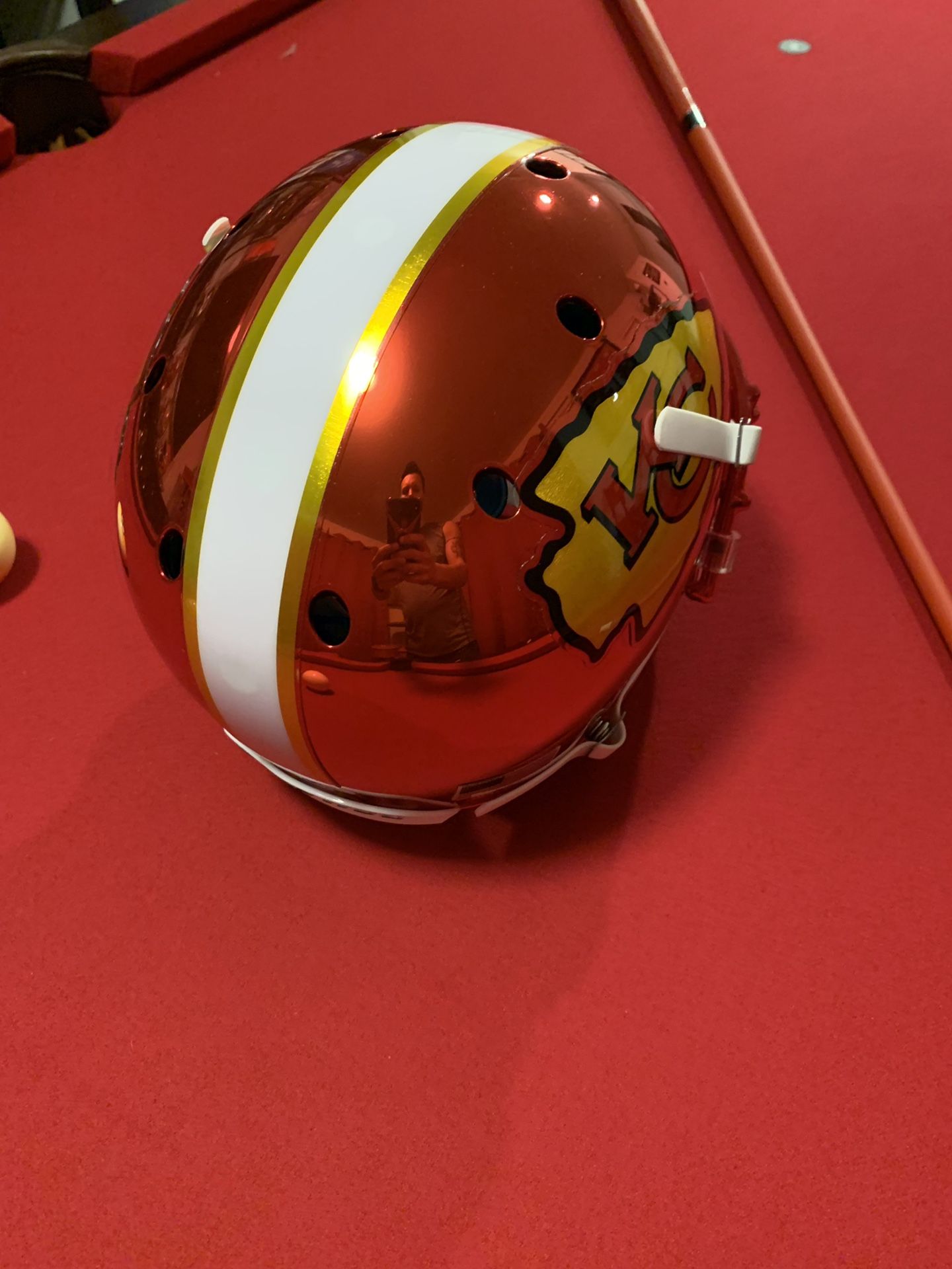 Kareem Hunt Autographed Chrome Full Size Helmet