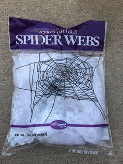 Stretchy spider web Halloween decor