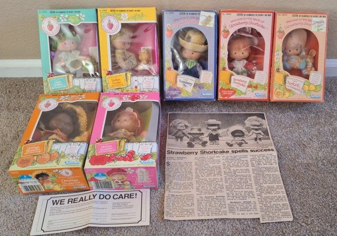 1980 & 1982 Kenner Strawberry Shortcake Dolls