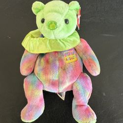 TY Beanie Baby August Birthday Bear Green 