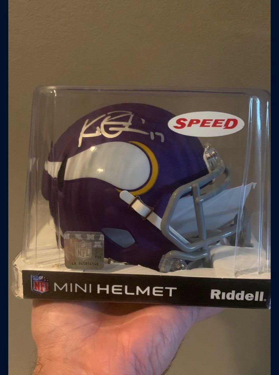 Signed Minnesota Vikings Mini Helmet