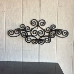 Large Wrought Iron Spiral Candle Wall Sconce 