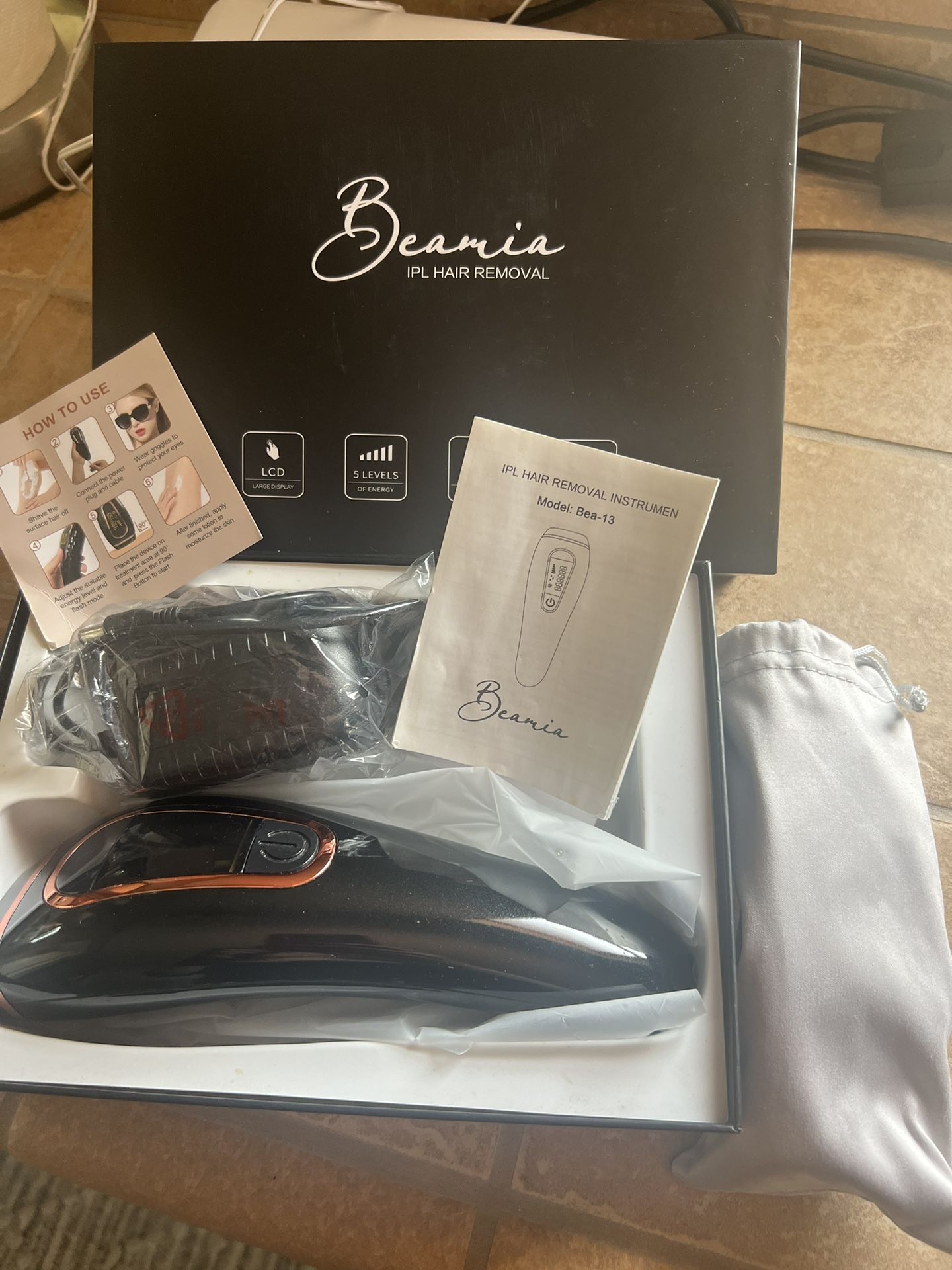 Laser Machine- Beamia At-Home IPL Hair Removal for Women and Men Permanent Painless