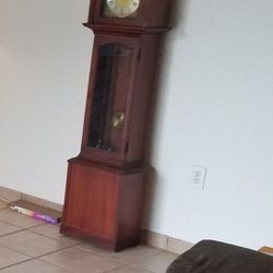 Emperor Tempus Fugit Grandmother Clock Vintage (About One Foot Smaller Than Grandfather Clock)