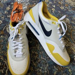 Nike Mens Sz 14 Air Max 1 '86 OG G NRG White/Tour Yellow/Obsidian 