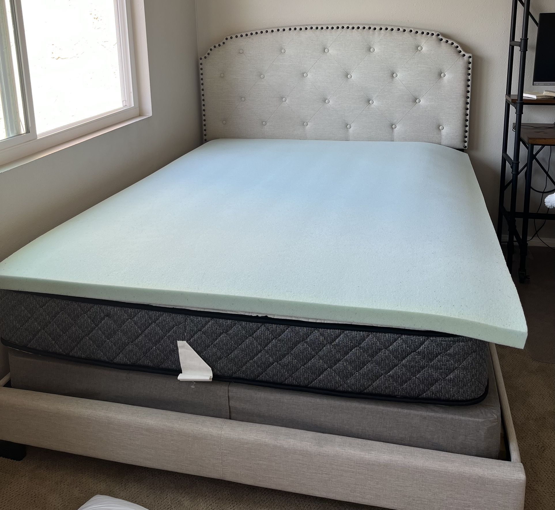Queen Bed With Frame And Memory Foam Top