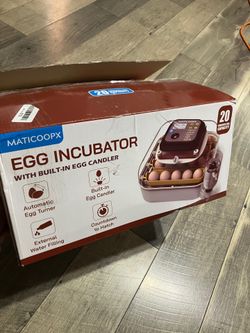 MATICOOPX 20 Egg Incubator with Humidity Display Egg Candler Automatic Egg Turned