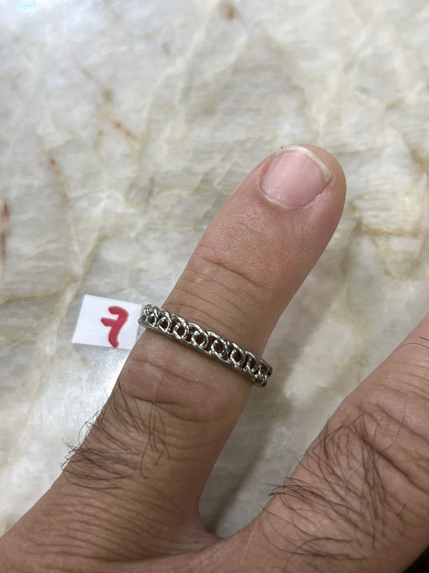 Stainless Steel 🇨🇺 Links Wedding Ring Size 7