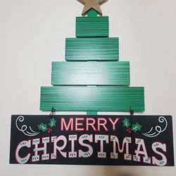 Wooden Merry Christmas Sign 