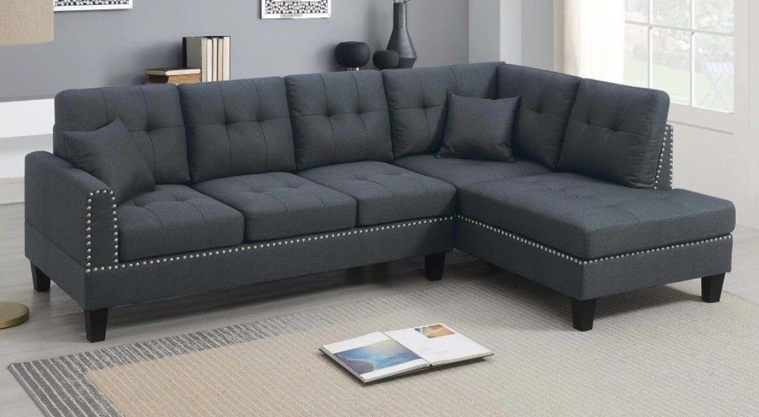 BRAND NEW 2PC SECTIONAL SOFA SET WITH ACCENT PILLOW INCLUDED $329
