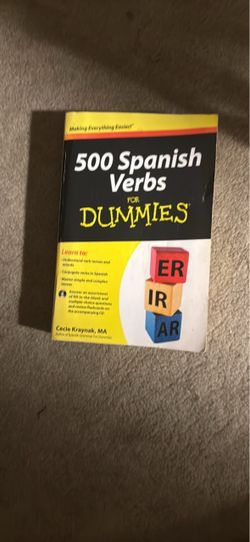 500 Spanish Verbs For Dummies Book