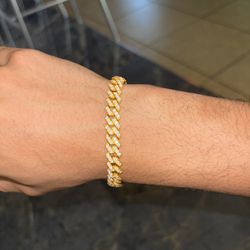 Diamond Test Approved 8MM Cuban Bracelet Gold