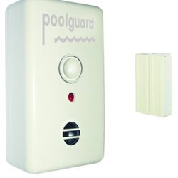 Door Alarm, White, PoolGuard DAPT-2 Water Hazard Pool, Door Gate Guard Alarm