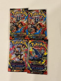 Pokemon card mega evolution phantasmal 4 booster packs
