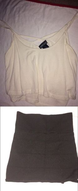 Women's Size xs top with size s black pencil skirt