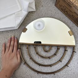 Bronze jewelry rack with mirror