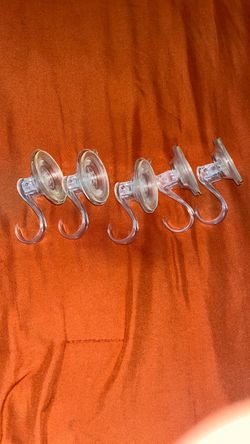 Clear Plastic Suction Cup Hooks – Set of 5