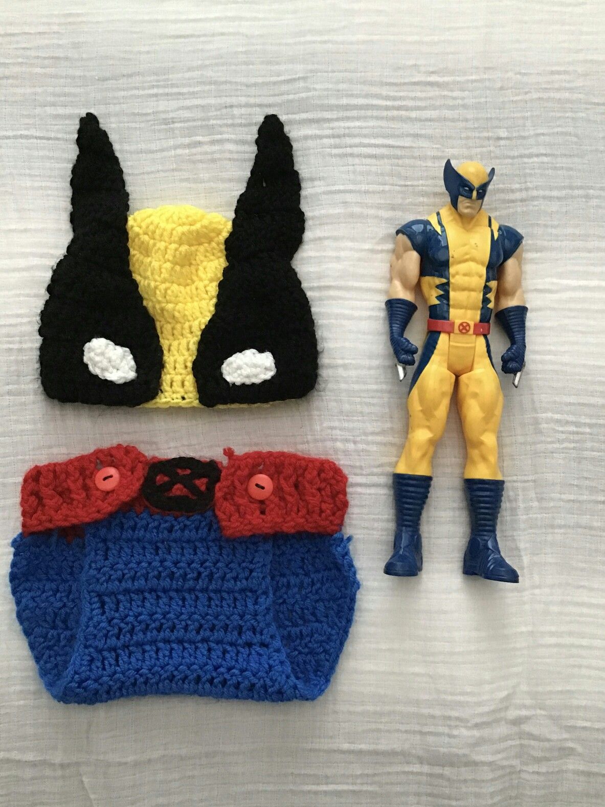 Baby crochet wolverine set
