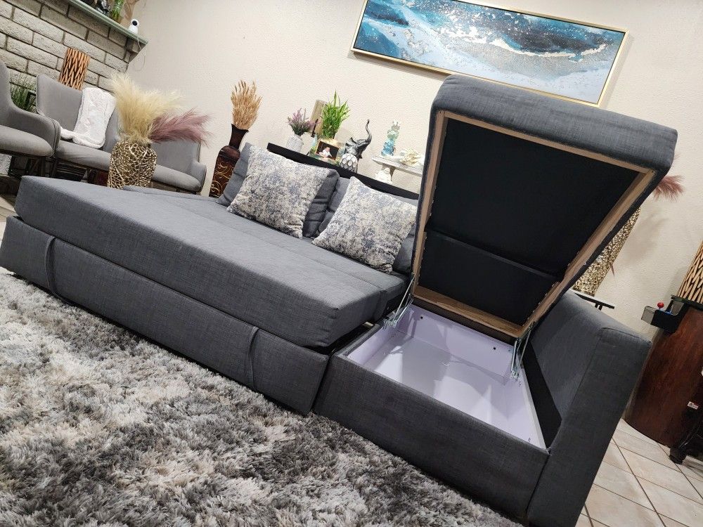 Sofa Sectional Couch Sleeper With Storage Like New In Very Good Condition 🚚🚛FREE DELIVERY 🚚