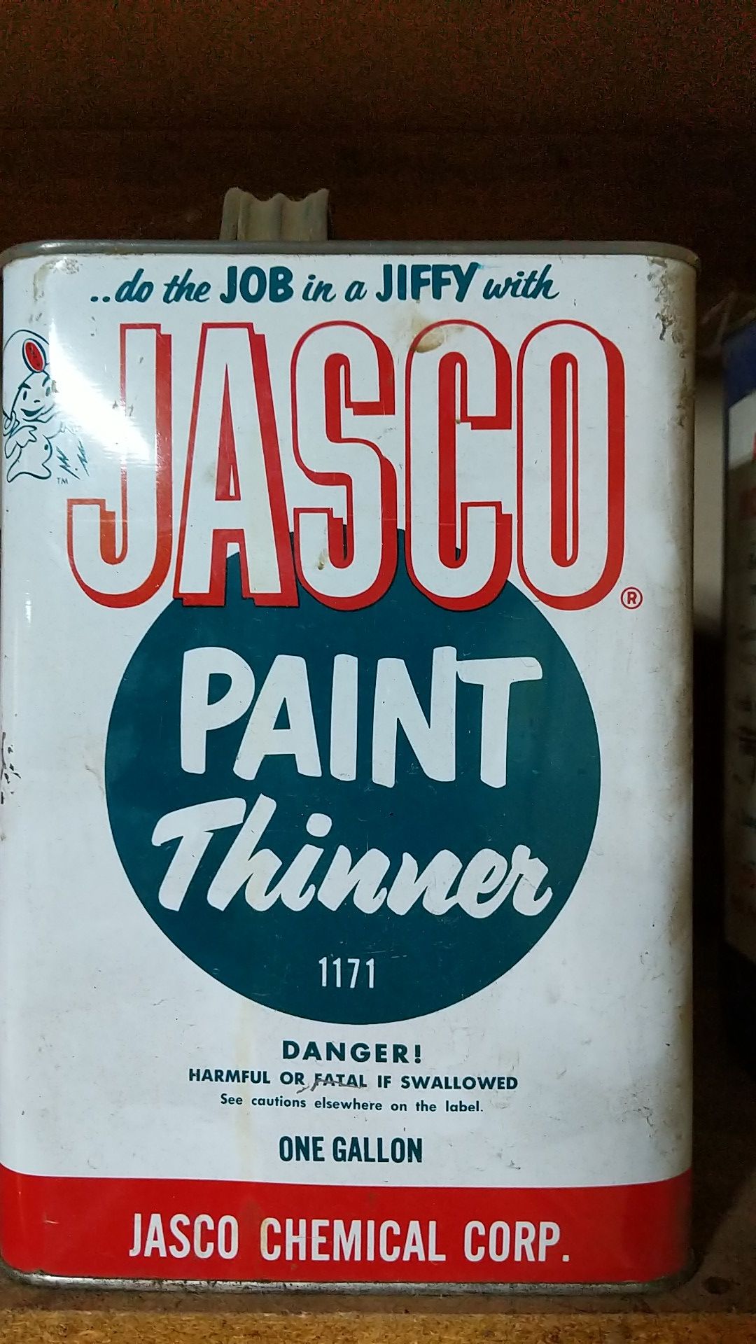 Antique Jasco paint thinner can great for somebody that collects