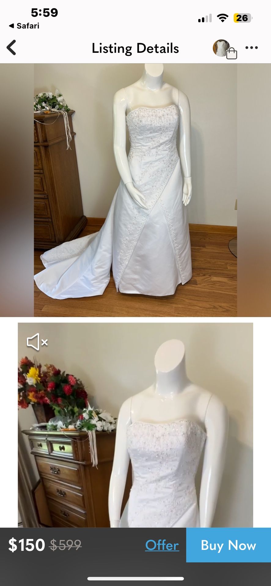 Wedding Dress From David’s Bridal
