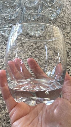 12 clear glasses