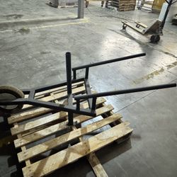 Custom Strongman Wheelbarrow / Loadable Sled – Powder Coated – Plate Loaded Carry (Needs New Tire)