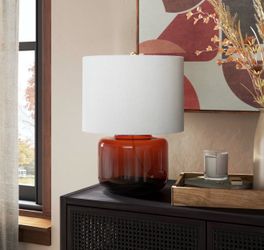 Amber Glass Table Lamp Brown - Threshold™