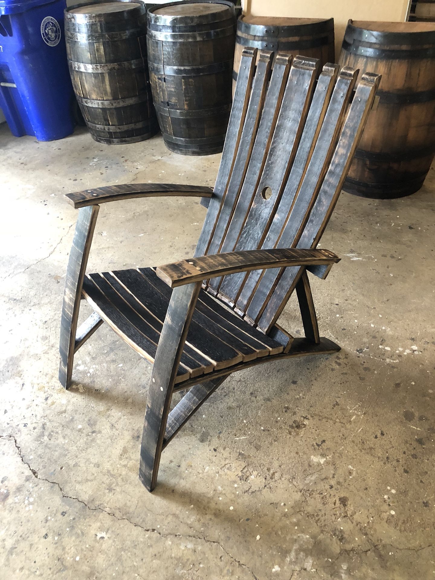 Whiskey barrel chair