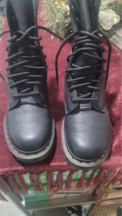 Dr. Martens Black Leather Lace-Up Boots
