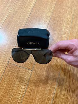 Versace Shield Aviator Sunglasses with Case