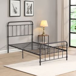 Brand New Copper Finished Twin Metal Farm House Platform Bedframe