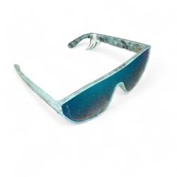 Urban Outfitters Oversized Shield Sunglasses Blue Mint Marble Teal Lens