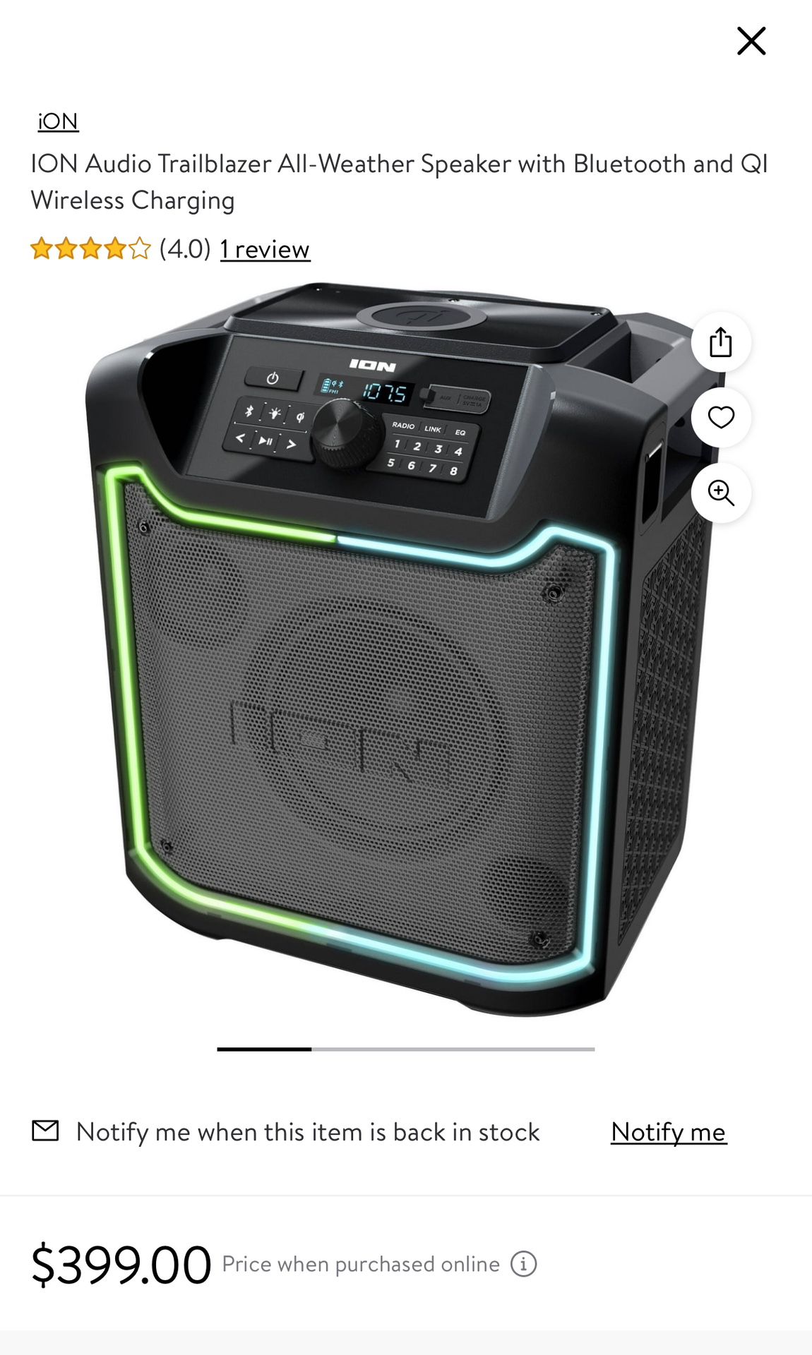 Ion Trailblazer Bluetooth Speaker 