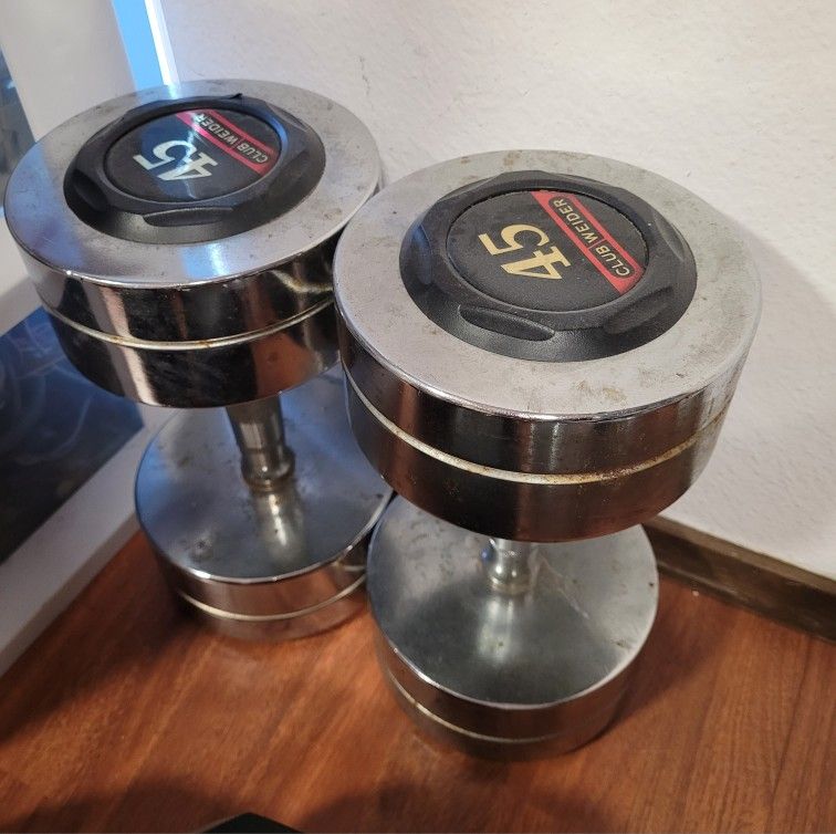 Club Weider 45 Lb Dumbbell Pair