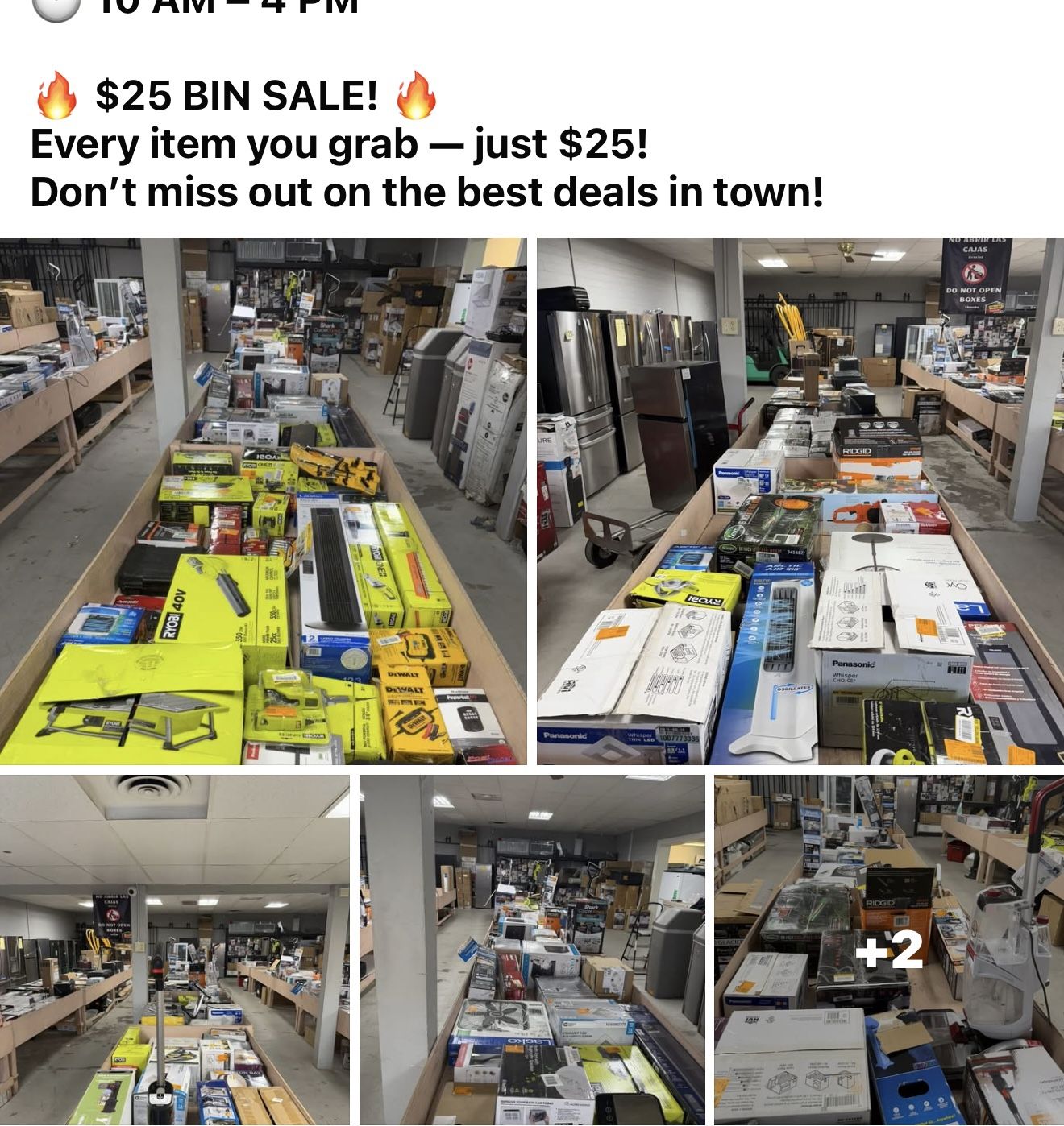 Desert deals liquidation hot deal Saturday 06/21 all bins $25 locations 1322 S 4th ave yuma az 85364