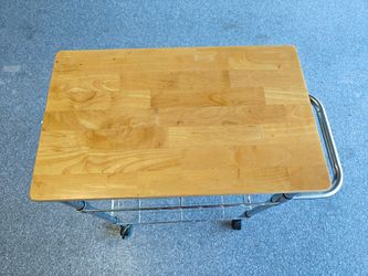 Kitchen cart/work bench with wood top