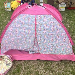 Unicorn Tent With Sleeping Bag