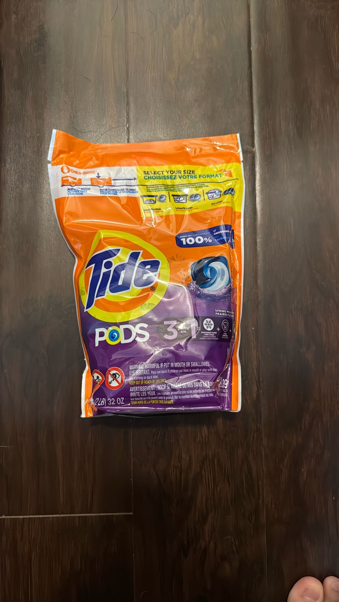 Tide PODS 3-in-1 (32 oz bag) x3