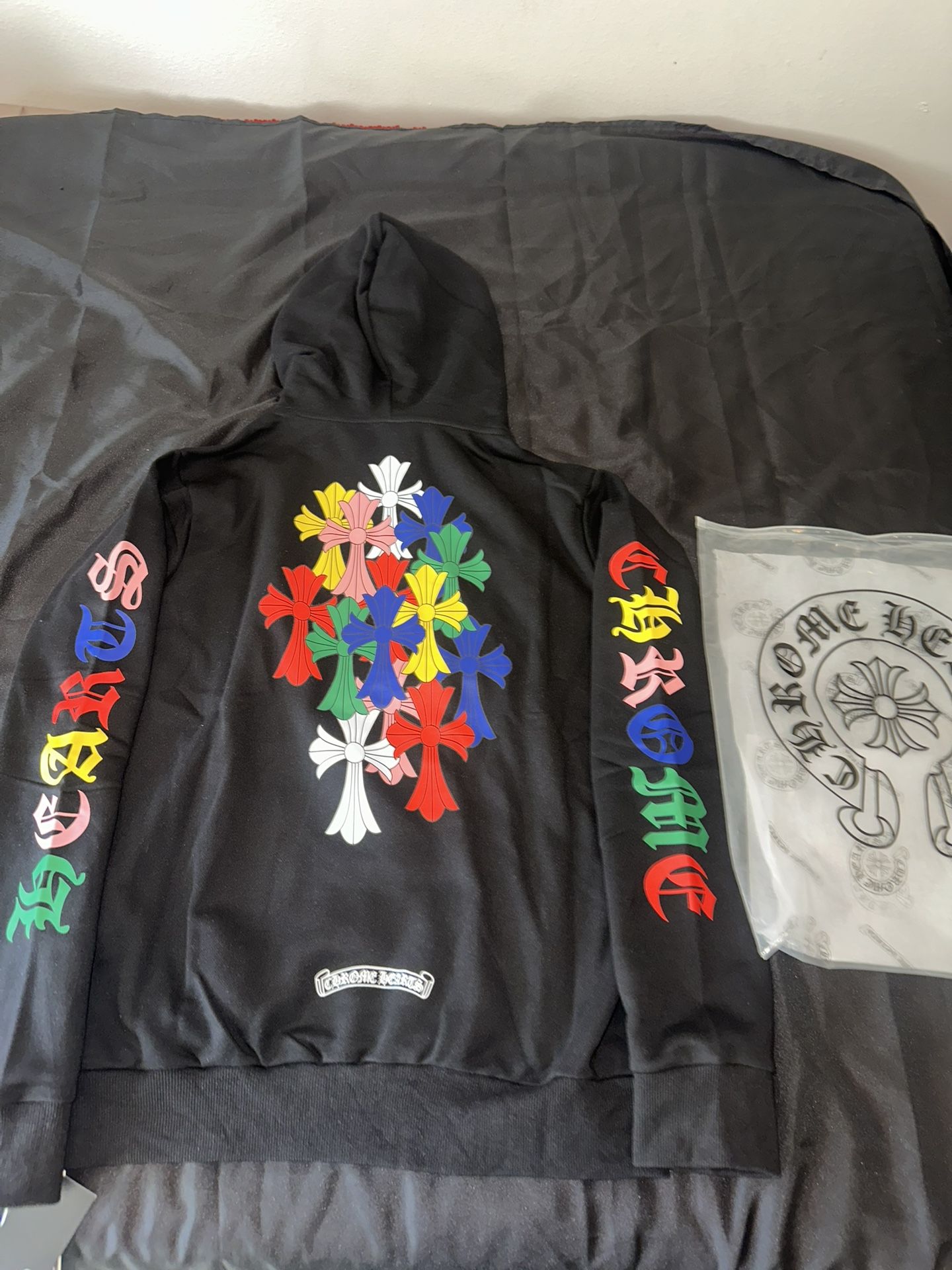 Chrome Multi Color Cross Hoodie L