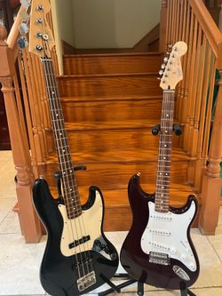 Fender MIM Jazz Bass (Mint) MIM Stratocaster (Mint)