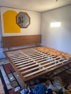 Mid-Century Veneered Walnut Wood