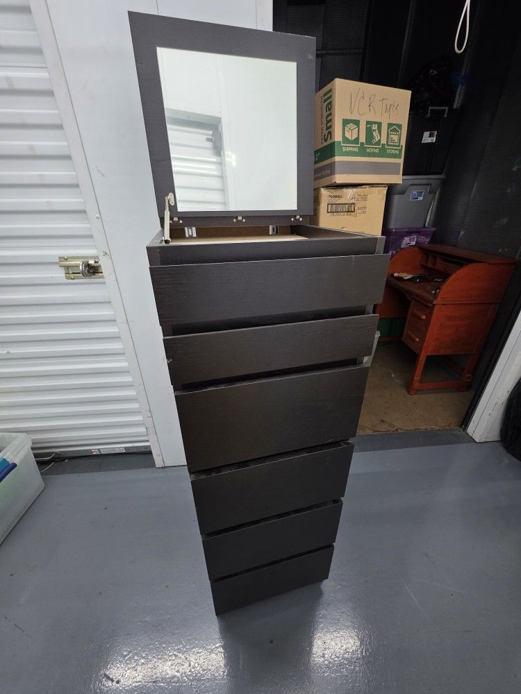 IKEA Malm 6 Drawer Chest with Mirror