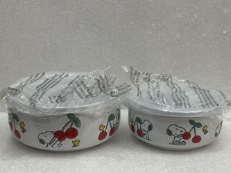 Peanuts Snoopy and Woodstock 8pc. Ceramic Storage Bowl Set